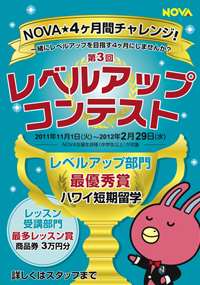 NOVAレベルアップコンテストポスター